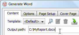specify output path