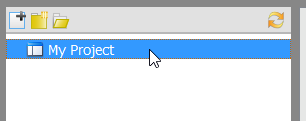 Select project root node