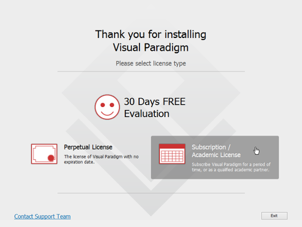 Activating Visual Paradigm with Academic License