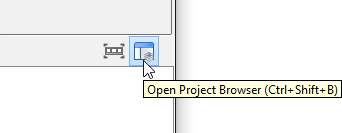 Open Project Browser from navigation bar