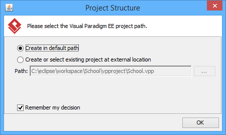 Create a new UML project