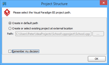 Create a new UML project