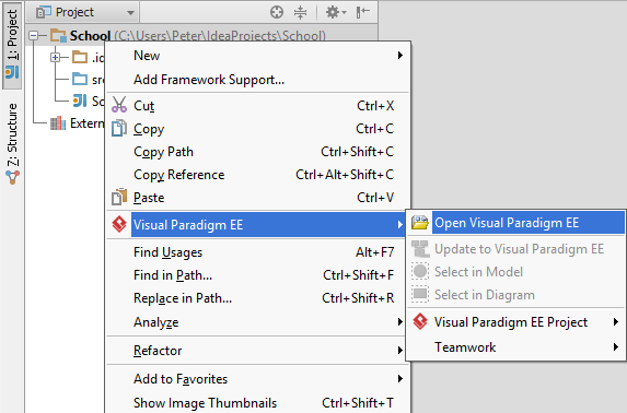 visual paradigm import java