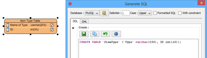 Generate SQL with original name