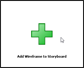 To add a wireframe to storyboard