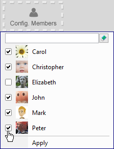 Selecting members