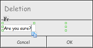 Editing the message in a dialog