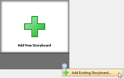Add existing storyboard