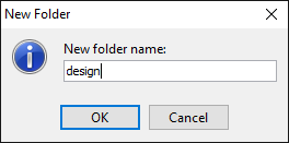 Entering folder name