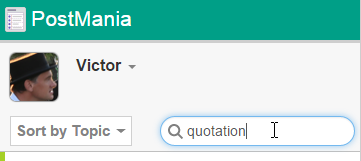 Searching for the word 'quotation'