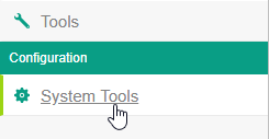 Opening System Tools page
